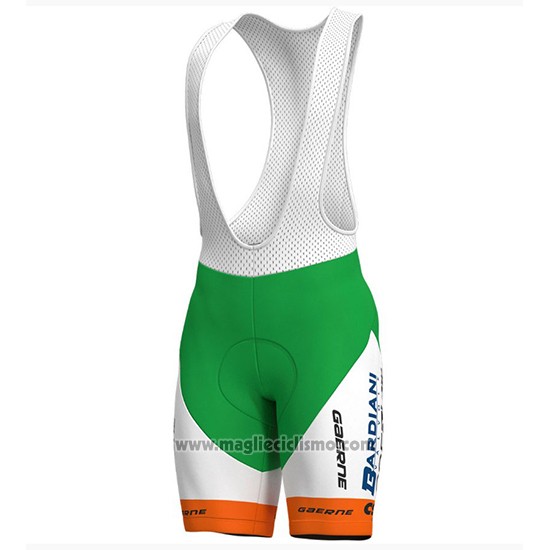 2018 Abbigliamento Ciclismo Bardiani Csf Verde e Bianco Manica Corta e Salopette